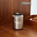 Portable 260ml stainless steel mini coffee mug with dual-drink lid and modern design. - Small (1498) / Silver
