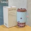 Tazza da caffè sottovuoto in acciaio inox 540ml tazza da viaggio isolata con cinturino - 350ml-750ml / MLL-5070 blu