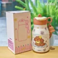 Simpatica borraccia termica in acciaio inox da 550 ml con design di cagnolino e confezione. - 600ml / BSQ-312 caffè
