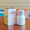 Piccola borraccia termica per bambini in acciaio inox 300ml con coperchio e cannuccia. - 300ml / WB-BW2812 / Rosa