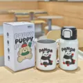 Kids Insulated Water Bottle Cute Vacuum Cup with Sleeve and Gift Box Portable Drinking - Panda Style (DD3058) / 500ml / Black and White