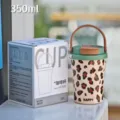 Tasse à café isotherme en acier inoxydable motif léopard avec poignée 350ml - 350ml / YY-8283 café