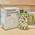 Tazza caffè leopardata 750ml con manico e scatola regalo elegante per uso quotidiano. - 350ml-750ml / MLL-5034 verde