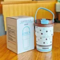 Tazza da caffè isolata portatile con manico, tazza in acciaio inossidabile da 420ml. - 300ml / WB-BW2810 / Marrone