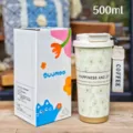 Tazza da caffe termica portatile in acciaio inossidabile con cordino e scatola regalo 500ml - 350-500ml / DMBW-0807 Verde