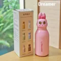 Pink rabbit stainless steel vacuum insulated water bottle 450ml cute cartoon student cup - 450ml / Pink Rabbit