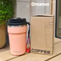 Tazza da caffè termica in acciaio inossidabile con cordino e scatola regalo inclusa. - MD-112 Arancione