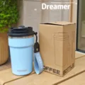 Tazza da caffè in acciaio inossidabile tazza da viaggio doppia bevanda azzurro - MD-112 Blu