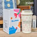 Bicchiere termico in acciaio inossidabile portatile con custodia e capacità di 350ml per ufficio. - 350-500ml / DMBW-0746 rosa