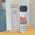 450ml Stainless Steel Vacuum Insulated Water Bottle Dual Drink Cute Bear Thermos Cup - Bear Style / Large / Black