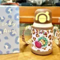 Kids insulated water bottle with straw, cute cartoon stainless steel thermos with strap. - 550ml / dwbbt-bw Coffee Color