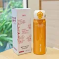 Stainless steel vacuum insulated water bottle with dual drinking lid 480ml orange cup - DD3075 Style / 16oz / Orange
