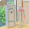 Creative sports water bottle with straw, portable plastic drinkware for outdoor fitness. - kwy-5298 Style / Pink