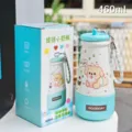 Cute puppy 316 stainless steel vacuum insulated water bottle with strap 460ml blue - XDFZY5533 Cute Puppy Style / 460ml / Lake Blue