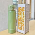 Stainless steel vacuum insulated water bottle with dual drinking lids for daily use outdoors. - BW-1481 Style / 16oz / Green