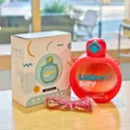 Bottiglia d'acqua rotonda in plastica portatile estiva per studenti e ragazze con cinturino. - Stile Piatto (SL7101) / 700ml / Rosso