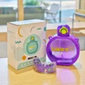 Bottiglia d'acqua in plastica viola portatile con tracolla, simpatico design per ragazze. - Stile Piatto (SL7101) / 700ml / Viola