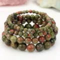 Natuurlijke unakiet steen kralen armband set stapelbaar vierdelige mode sieraden - Unakiet