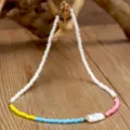 Collana di perle colorate con perla barocca, stile bohémien alla moda per donne e ragazze. - Stile Perline Miste Con Perla Barocca (N2305-Y01)