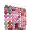 Perle di pietra naturale semilavorate per braccialetti accessori per la creazione di gioielli - P229 Macaron (Circa 38cm) / 10mm