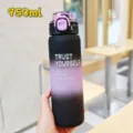 Borraccia sportiva sfumata 950ml grande capacità tazza opaca portatile molto pratica. - 950ML / Viola