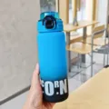 Borraccia sportiva sfumata grande capacità, tazza in plastica opaca portatile per bere. - 800ml / Piccolo Blu