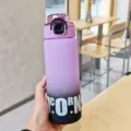 Bottiglia d'acqua sportiva sfumata alla moda grande capacità tazza portatile opaca. - 800ml / Piccolo Viola