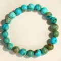 Naturstein Perlen Armband 8mm Türkis Kaiserjaspis Böhmisch Damen Schmuck Geschenk - Larimar