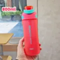 800ml Grande Capacita Bottiglia Acqua Sportiva Esterna Fitness Tazza di Paglia Portatile - 800-1500 ml / Rosa