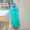Bottiglia d'acqua sportiva all'aperto da 800 ml con cannuccia tazza di fitness - 800-1500 ml / Verde