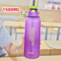 Grande capacità bottiglia d'acqua sportiva 1500ml tazza in plastica fitness all'aperto portatile - 800-1500 ml / Viola
