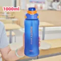 1000ml grande capacita borraccia sportiva fitness all'aperto tazza portatile blu plastica - 800-1500 ml / Blu