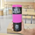 Stainless steel vacuum coffee cup with silicone sleeve travel mug portable insulated tumbler - 1773 Black