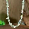 Collana di perle di cristallo irregolari colorate, gioielli estivi da vacanza donna. - Prehnite
