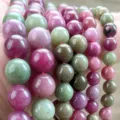 Perle rotonde in pietra naturale semi-lavorate gioielli fai da te braccialetto collana accessori. - P419 Macaron Viola Verde (Circa 38cm)