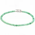 Collana di perle in pietra naturale verde da donna, choker elegante con chiusura argento. - Giada giadeite