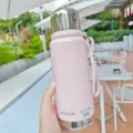 Bottiglia Termica in Acciaio Inossidabile Rosa 680ml Borraccia con Comodo Laccetto - 680ML / 5591 Rosa