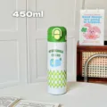 Tragbare 450ml Edelstahl-Vakuum-Thermosflasche mit süßem Krokodil-Design für den täglichen Gebrauch. - JXQ-234 Stil / 500ml / Grün