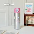 Edelstahl Thermosflasche 450ml mit rosa Deckel und niedlichem Cartoon Motiv für Mädchen - JXQ-234 Stil / 500ml / Rosa