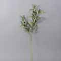 Rama de olivo artificial de tallo único con hojas y frutos planta falsa para decoración del hogar - Olivo largo de 3 ramas - 4 frutos 88 cm