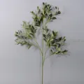 Rama de olivo artificial planta falsa individual hojas verdes con frutos para decoración. - Rama de olivo de 18 horquillas (100 cm)