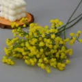 Künstliche Schleierkraut gelb 3-Gabel weiche künstliche Blumen für Heim und Hochzeit - Schleierkraut 52CM - Gelb