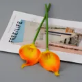 Fleurs artificielles mini arums en PU pour photographie de mariage et décoration maison. - Lys calla - Couleur coucher de soleil