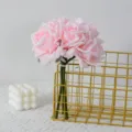 Artificial rose bouquet 5 heads pink fake flowers for home wedding decoration table centerpiece - Light Pink Bouquet