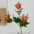 Artificial Eryngium Flower Nordic Home Decor Fake Plant Floral Arrangement Wedding Photography Bouquet - Dark Orange