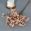 Bouquet de fleurs artificielles Gypsophile 3 branches rose fausse fleur déco mariage - Gypsophile aux couleurs d'automne - Champagne
