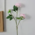 3-head artificial pink peony flower bouquet fake silk floral for home wedding decor - 3-Head Ranunculus - Pink