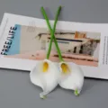 Kunstmatige calla lelie neppe bloemen voor bruiloft huisdecoratie fotografie rekwisiet wit. - Calla lelie - wit met geel hart