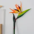 Artificial Bird of Paradise flower stem fake Strelitzia for home decor arrangement variant - Sunset Yellow