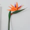 Artificial Bird of Paradise flower fake Strelitzia plant for home wedding decor - Orange